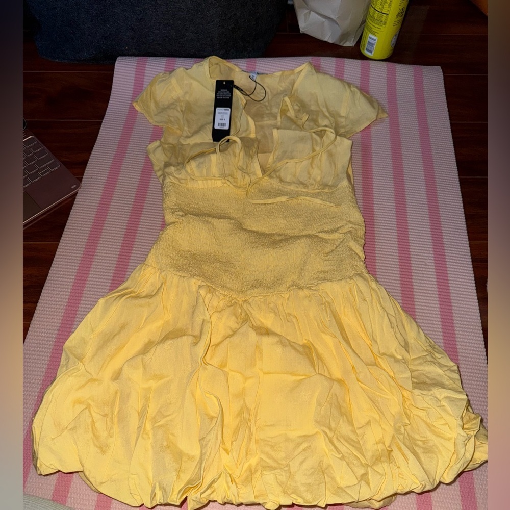 Fashion Nova Sunny Yellow Ruffle Dress